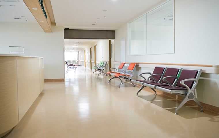 a hallway in a hospital